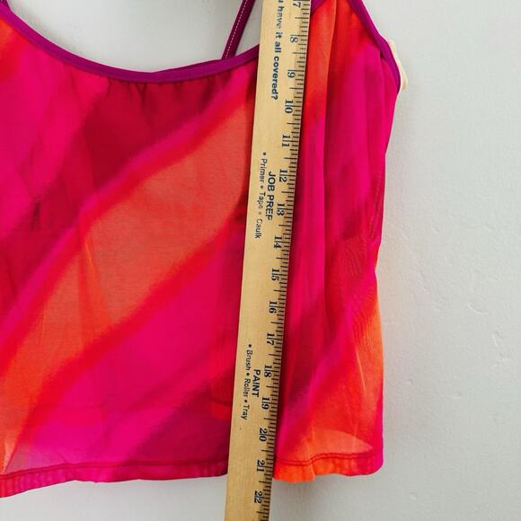 Slim A Size Red And Orange Tankini Top Women’s Size 16 - Picture 3 of 8